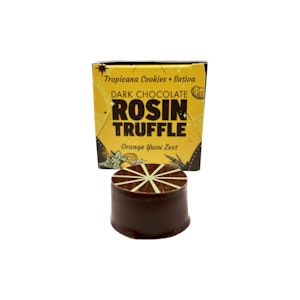 CROP CIRCLE CHOCOLATES - Orange Yuzu Zest Dark Chocolate Truffle | 100mg (THC) (Live Hash Rosin)