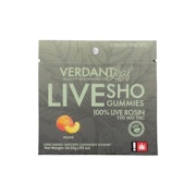 Peach Nano Gummy | 100mg (THC) (Live Hash Rosin)