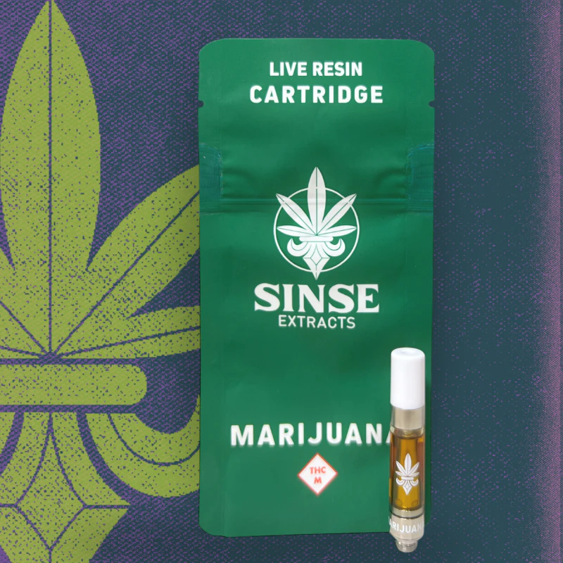 SINSE - SINSE - BLUEBERRY MUFFIN LIQUID LIVE RESIN 1 GRAM VAPE CART Main Image