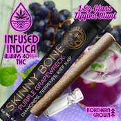 Purple GrapeWreck - 1.5g Infused Blunt - Skinny Bone