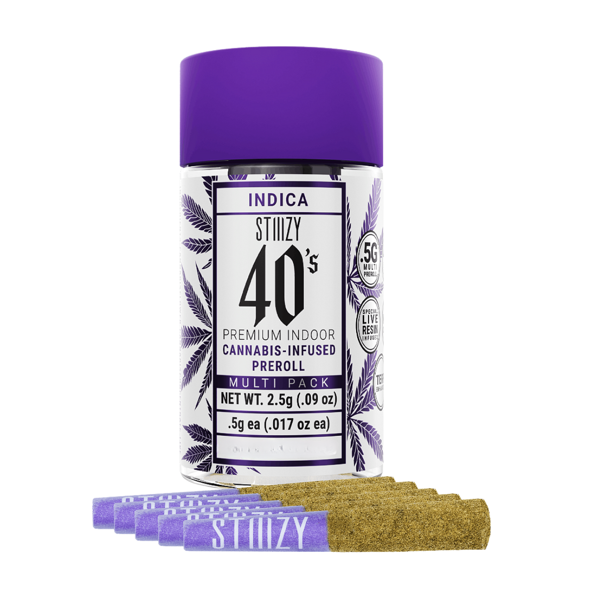Biscotti (I) | .5g 5pk 40's Infused Prerolls | Stiiizy