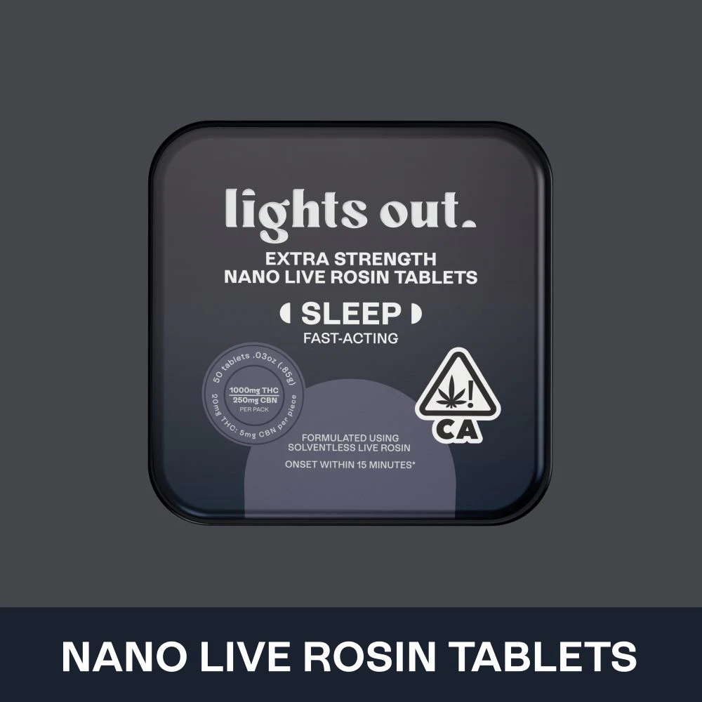 Lights Out - LIGHTS OUT: Sleep 4:1 (THC/CBN) - 50 Tablets/20mg:5mg Per Tablet/1250mg per Package (I) Main Image