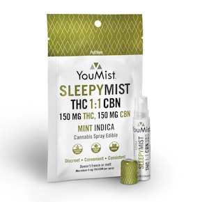 SLEEPY MIST 1:1 EDIBLE SPRAY - 150MG THC/150MG CBN - YOUMIST