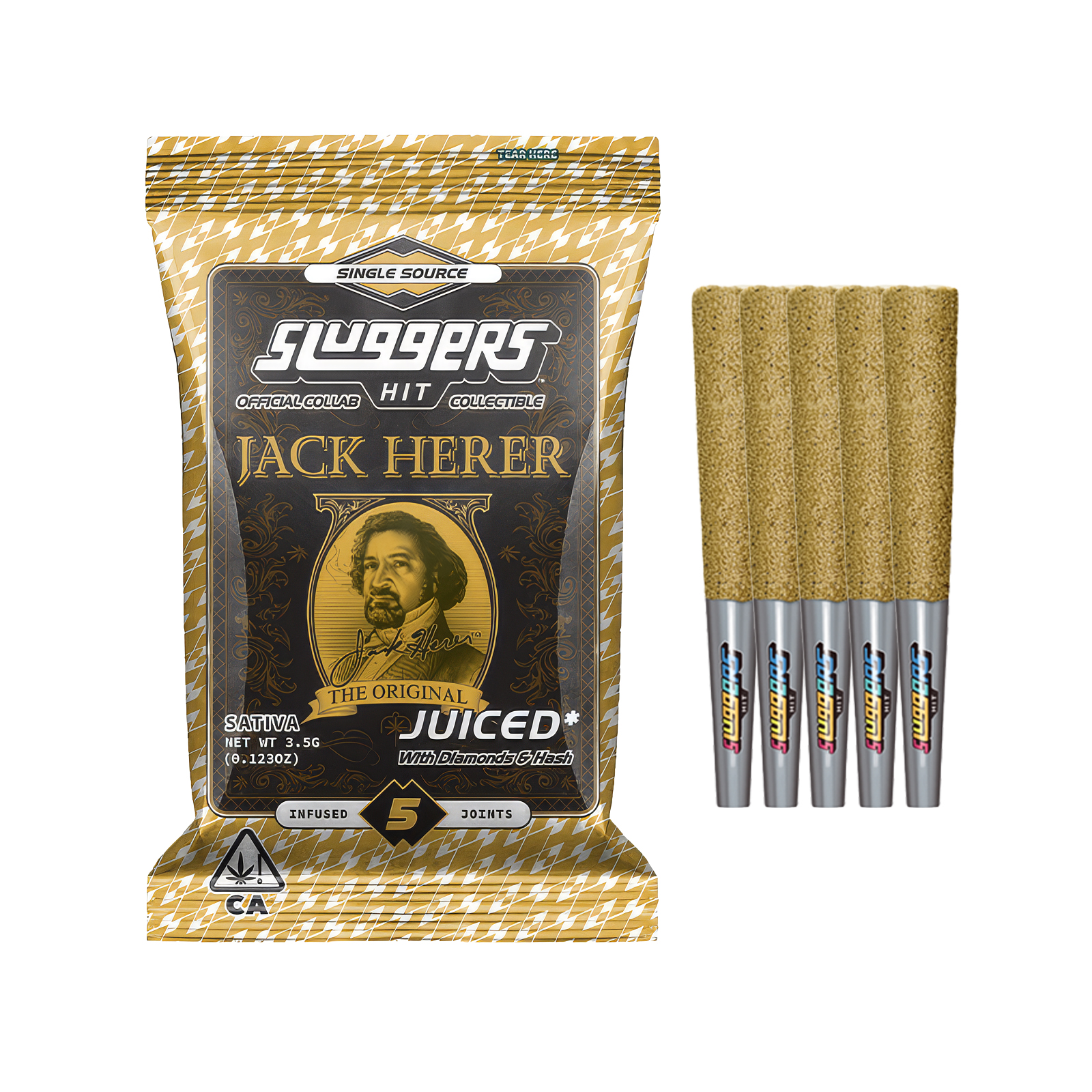 Sluggers Jack Herer 5-Pack Infused Preroll 3.5g