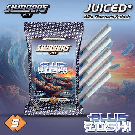 Sluggers OLD - Sluggers - Blue Zushi - Infused Preroll 5pk - 3.5G Main Image