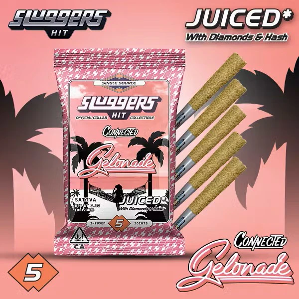 Sluggers - Sluggers x Connected - 5pk Infused Prerolls - Gelonade Main Image