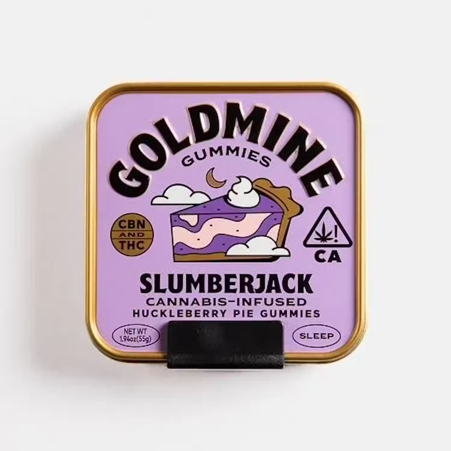Goldmine Slumberjack Huckleberry Pie Sleep Gummies 100mg THC 20mg CBN