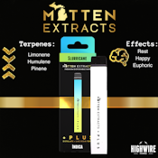 Mitten Extracts Disposable Slurricane Distillate + Live Resin Terps 1g