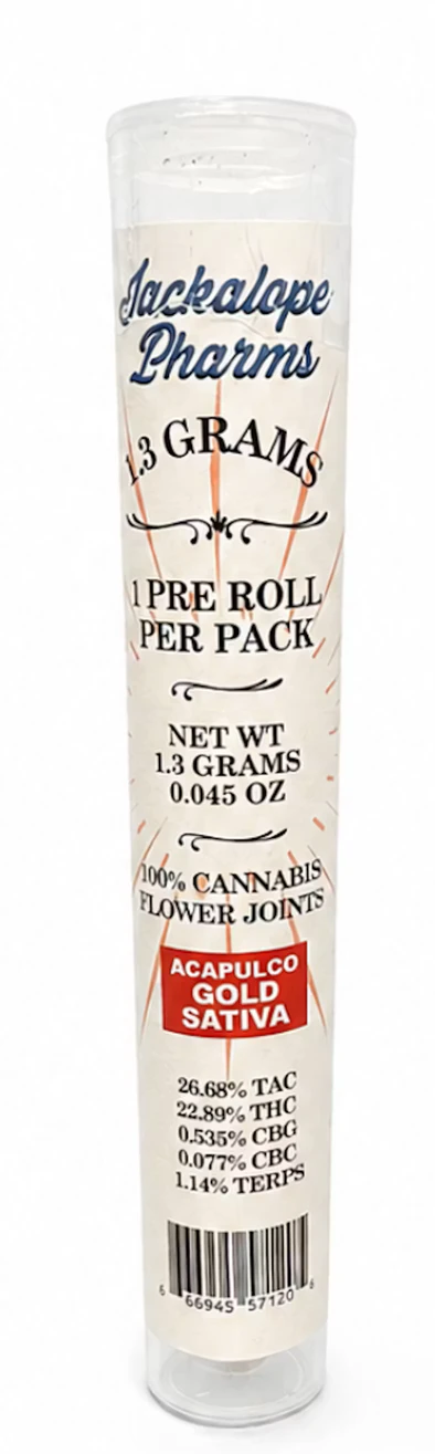 Jackalope Pharms - Acapulco Gold | Preroll | 1.3g x 1pk | Jackalope Pharms Main Image