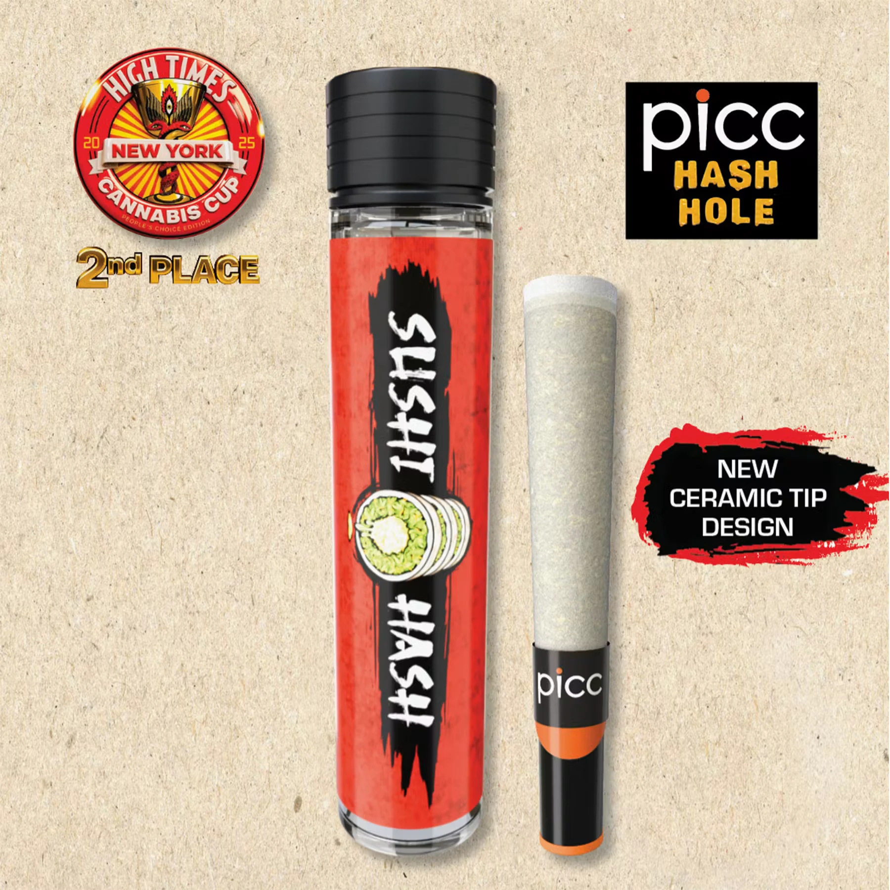 SUSHI HASH - Super Lavender Butter x Insane Pound Cake | Infused Preroll | 1g x 1pk | Sushi Hash Main Image