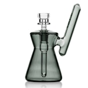 5" Hourglass Pocket Bubbler Water Pipe - Smoke