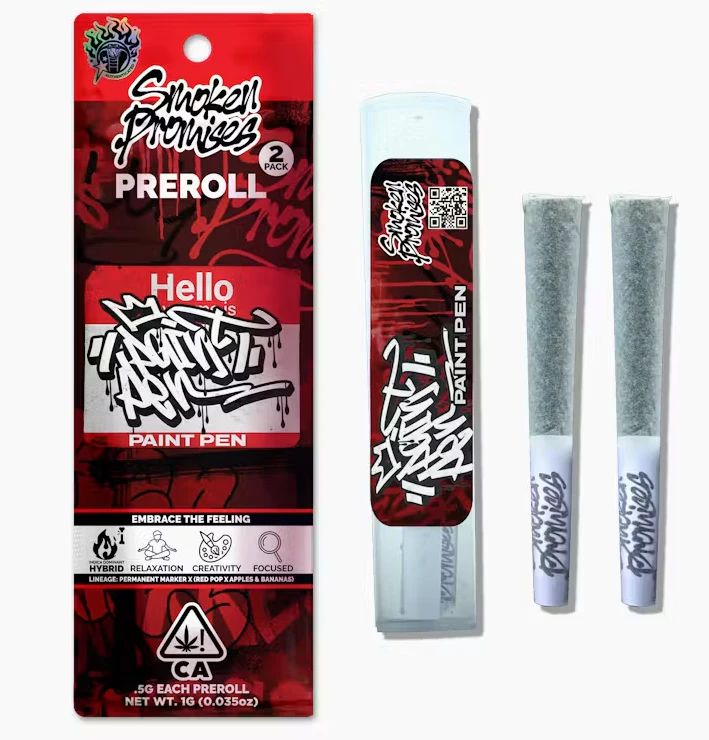 Smoken Promises - Smoken Promises 2pk Prerolls 1g Paint Pen Main Image