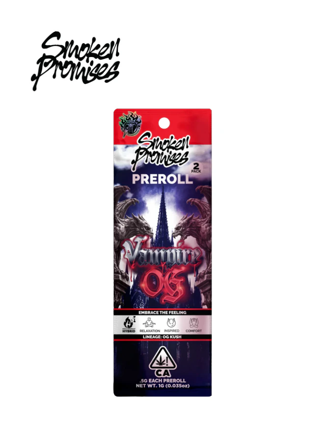 Smoken Promises - Smoken Promises 2pk Prerolls 1g Vampire OG Main Image