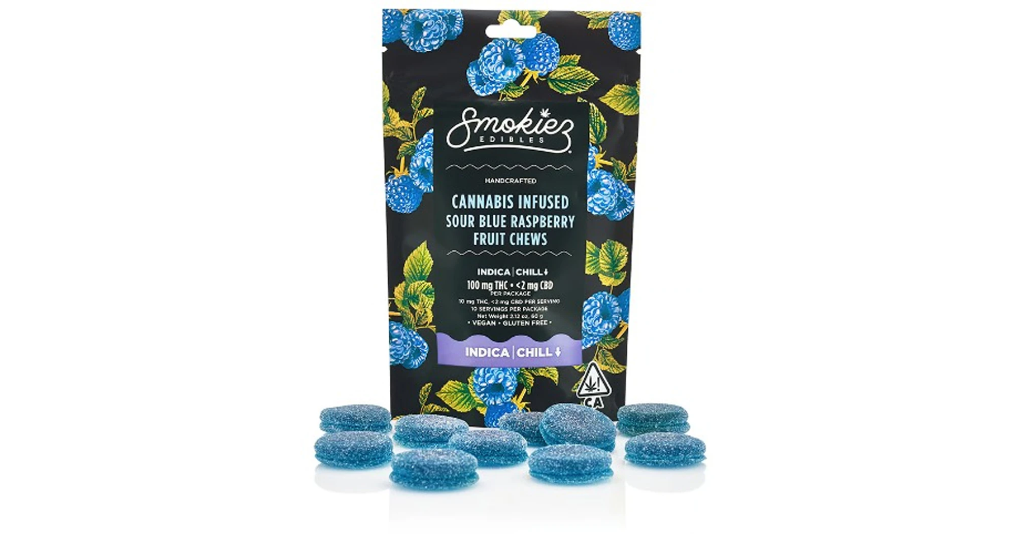 Smokiez Edibles - Smokiez Edibles - Sour Blue Raspberry Fruit Chews - 100mg Main Image