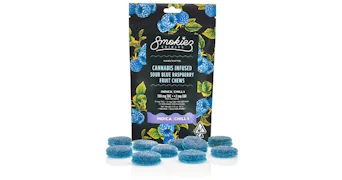 Smokiez Edibles - Sour Blue Raspberry Fruit Chews - 100mg