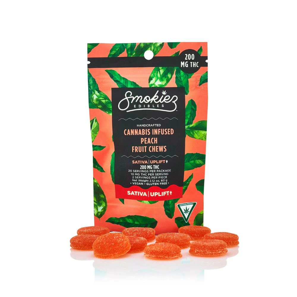 Smokiez Edibles - Peach 200mg Fruit Chews (10x20mg) - SMOKIEZ EDIBLES Main Image