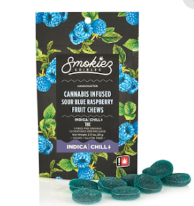 Smokiez - Sour Blue Raspberry, Gummy, 10pk