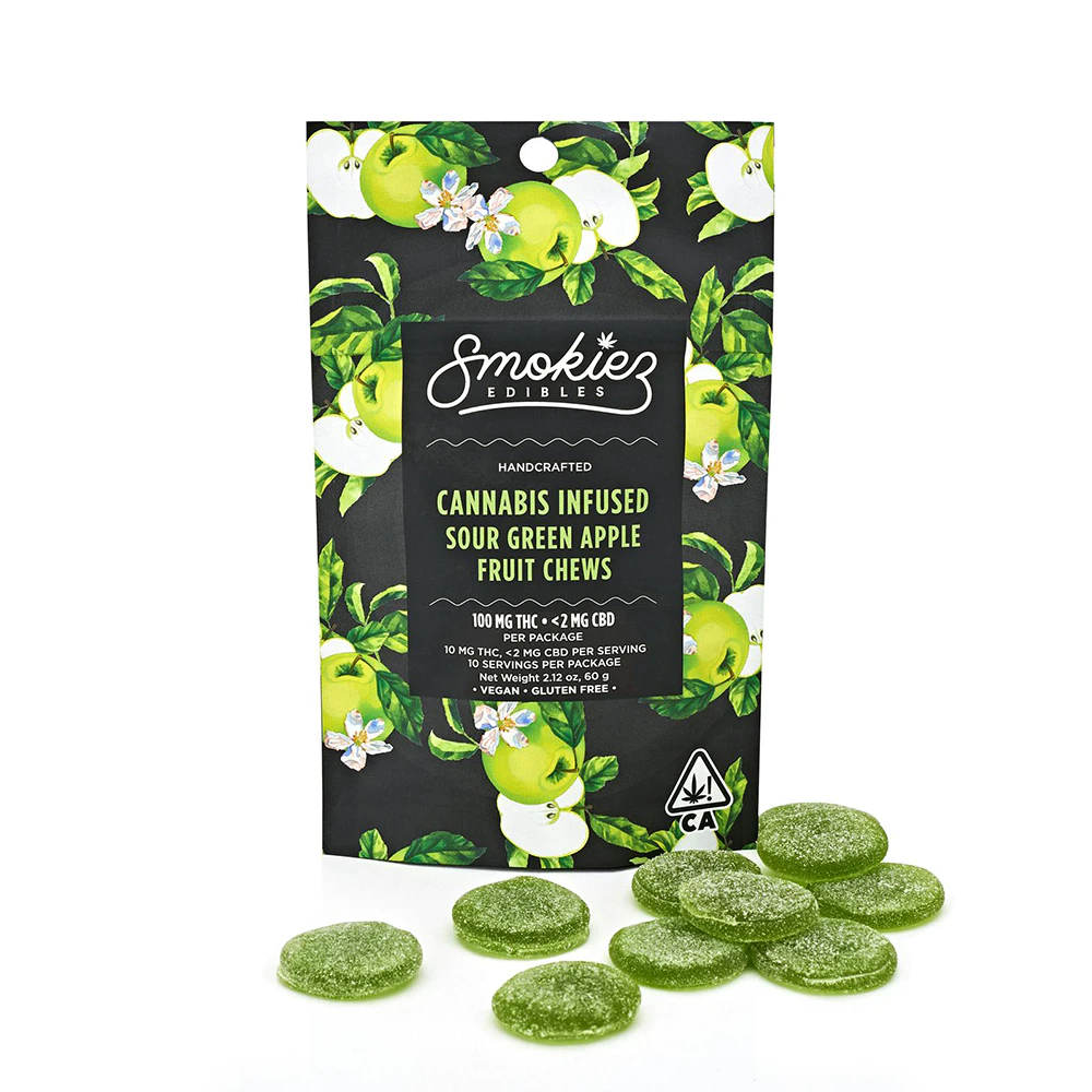SMOKIEZ - Smokiez - 100mg 1:1 CBG Gummies (Sour Green Apple-Sativa) Main Image