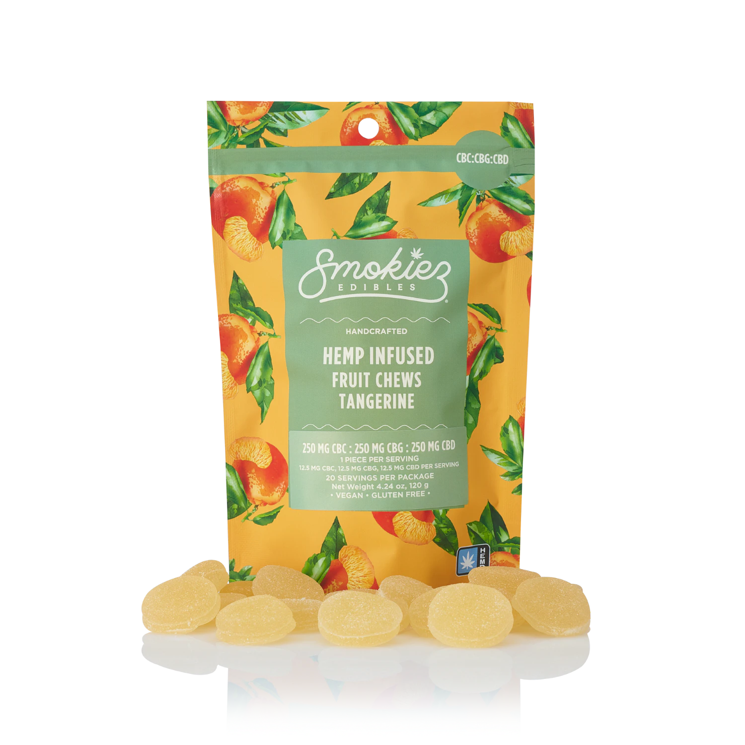 SMOKIEZ - Smokiez | Tangerine | 1:1:1 CBD:CBC:CBG Hemp | 20pc Gummies Main Image