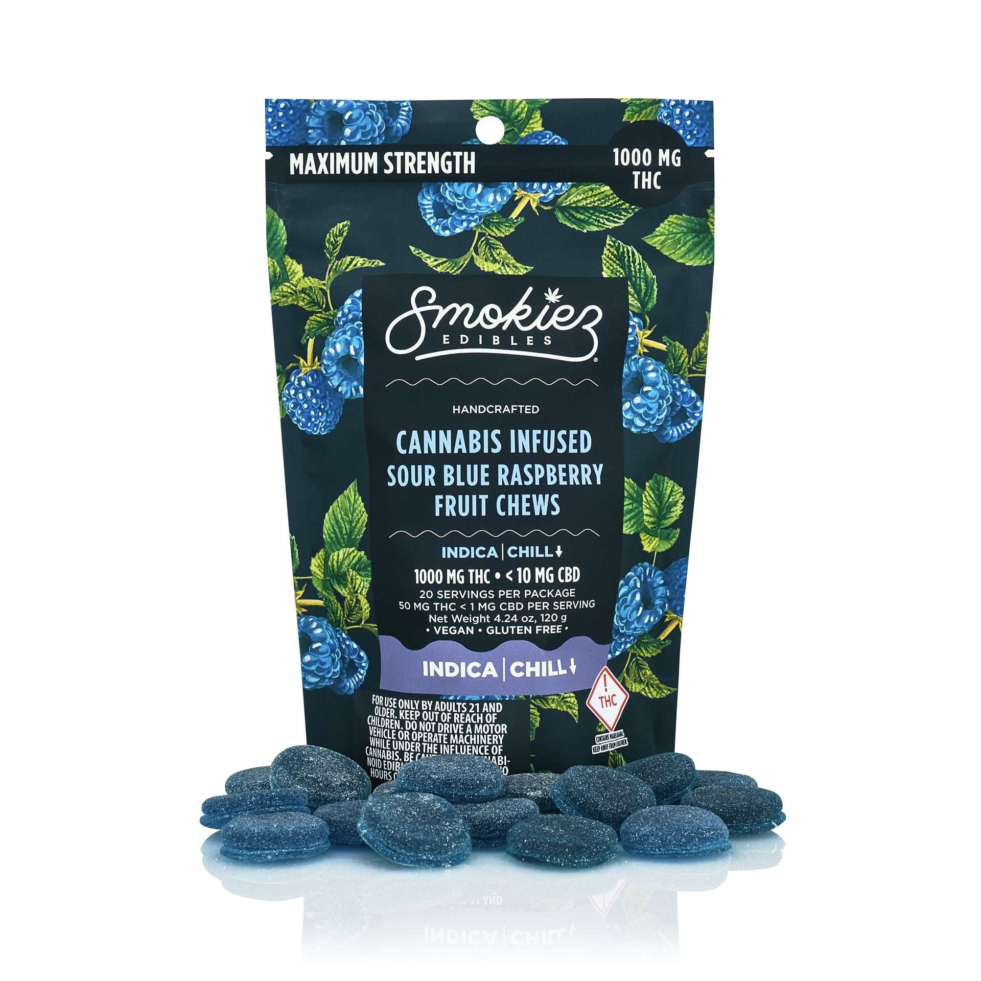 Smokiez Fruit Chews · Sour Blue Raspberry