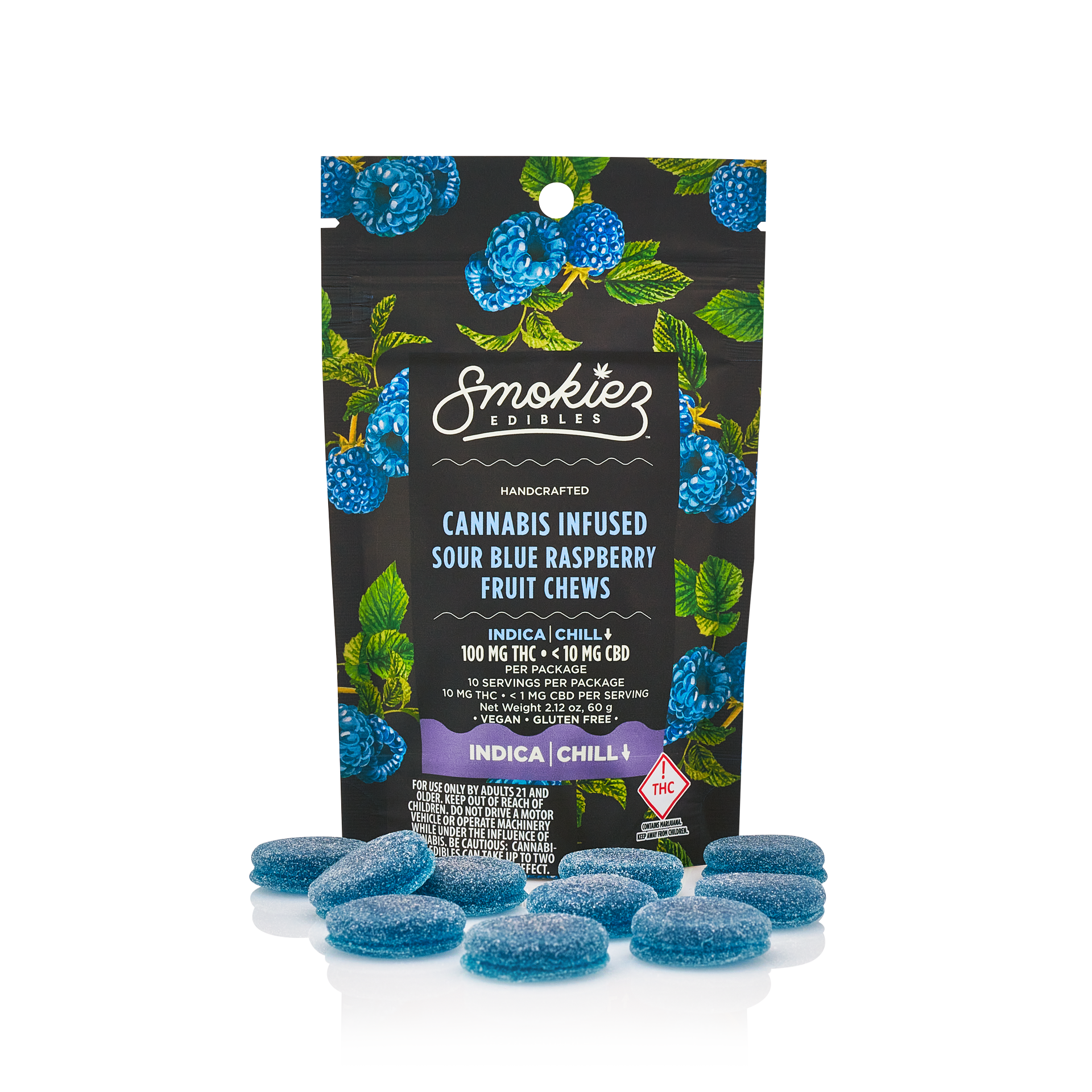 Smokiez Fruit Chews · Sour Blue Raspberry