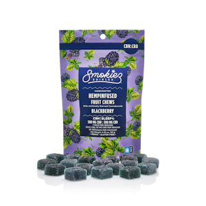 SMOKIEZ - Blackberry Hemp Fruit Chews | 20pc 1000mg 1:1 (CBD:CBN)