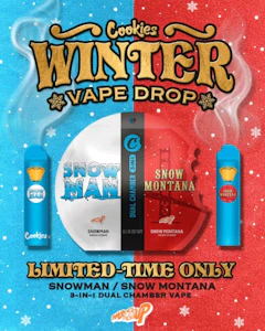 Cookies - Cookies 1g Snowman/Snow Montana Dual Chamber Disposable