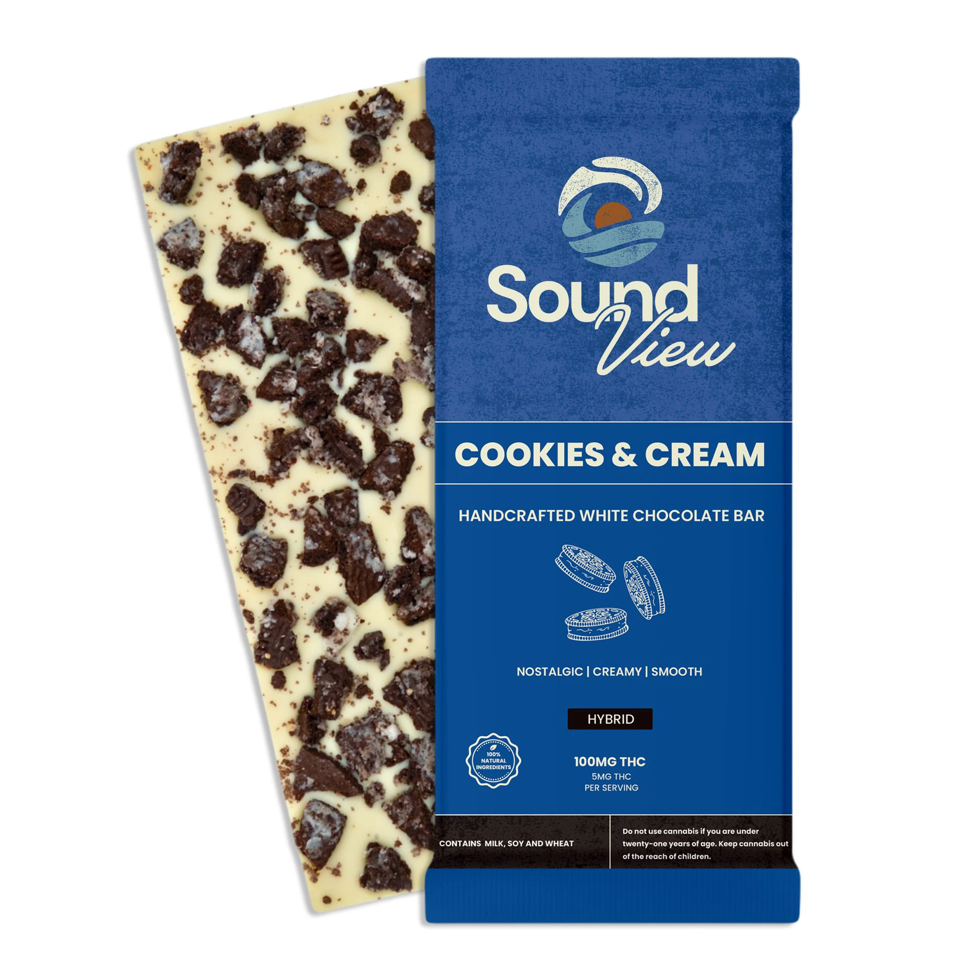 SoundView - SoundView Cookies & Cream White Chocolate Bar T97.2 H 00040 Main Image