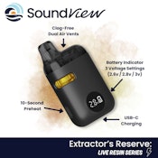 SoundView Extractor’s Reserve: 1g AIO Live Resin Series - Purple Urkle T87.624 I 00124