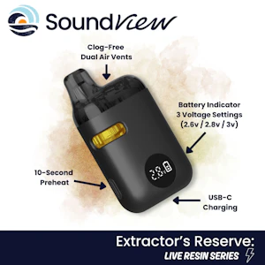 SOUNDVIEW - SoundView Extractor’s Reserve: 1g AIO Live Resin Series - Purple Urkle T87.624 I 00124