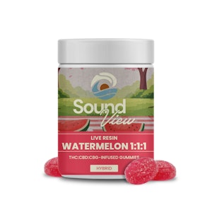 SOUNDVIEW - SoundView Live Resin Watermelon 1:1:1 Gummies T93.2mg C101mg C99.8mg H 00166