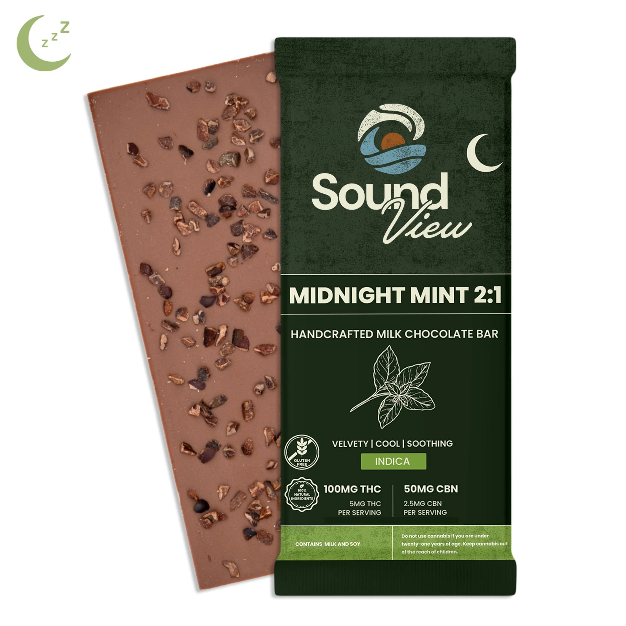 SoundView - SoundView Midnight Mint Milk Chocolate Bar 2:1 CBN T90.8 C46.8 I 00058 Main Image