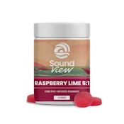 SoundView Raspberry Lime 5:1 CBD Gummies T96mg C570.2mg H 00172