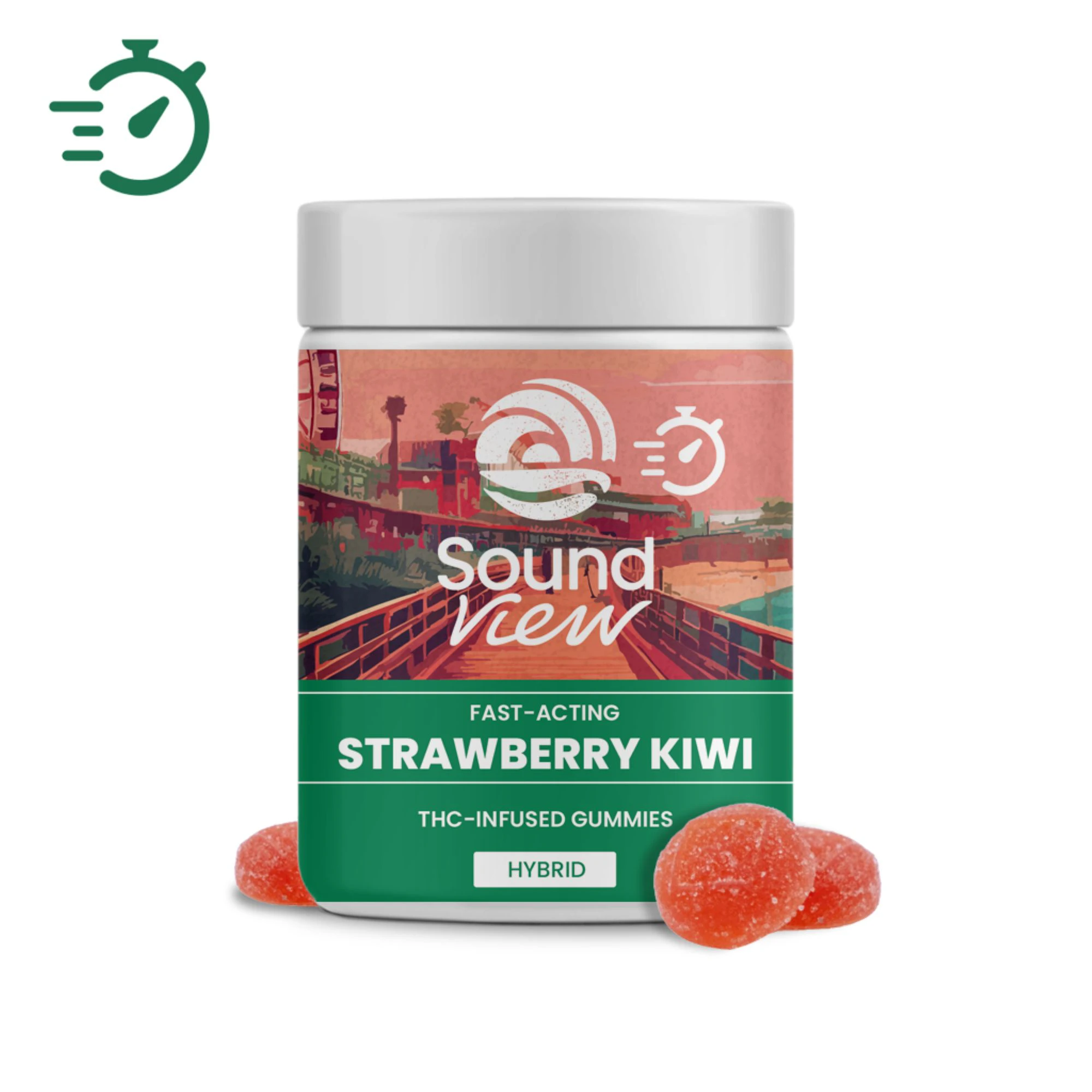 SoundView - SoundView Fast-Acting Strawberry Kiwi Gummies T95.2mg H 00119 Main Image