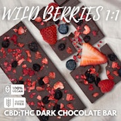 SoundView Wild Berries Dark Chocolate Bar 1:1 CBD T92.68 C96.08 H 00044