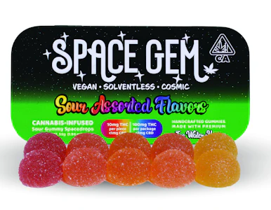 Space Gem - Space Gem - 10ct. 100mg THC Assorted Space Drops - Sour Flavor 