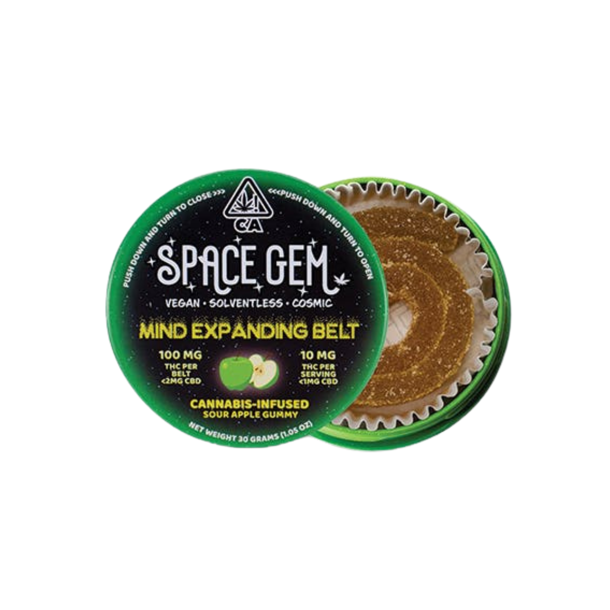 Sour Apple (Mind Expanding Belt) | 10pk 10mg THC Gummies | Space Gem