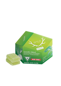 WYLD - Wyld-Sour Apple-CBG+Sativa-10 pieces-100mg