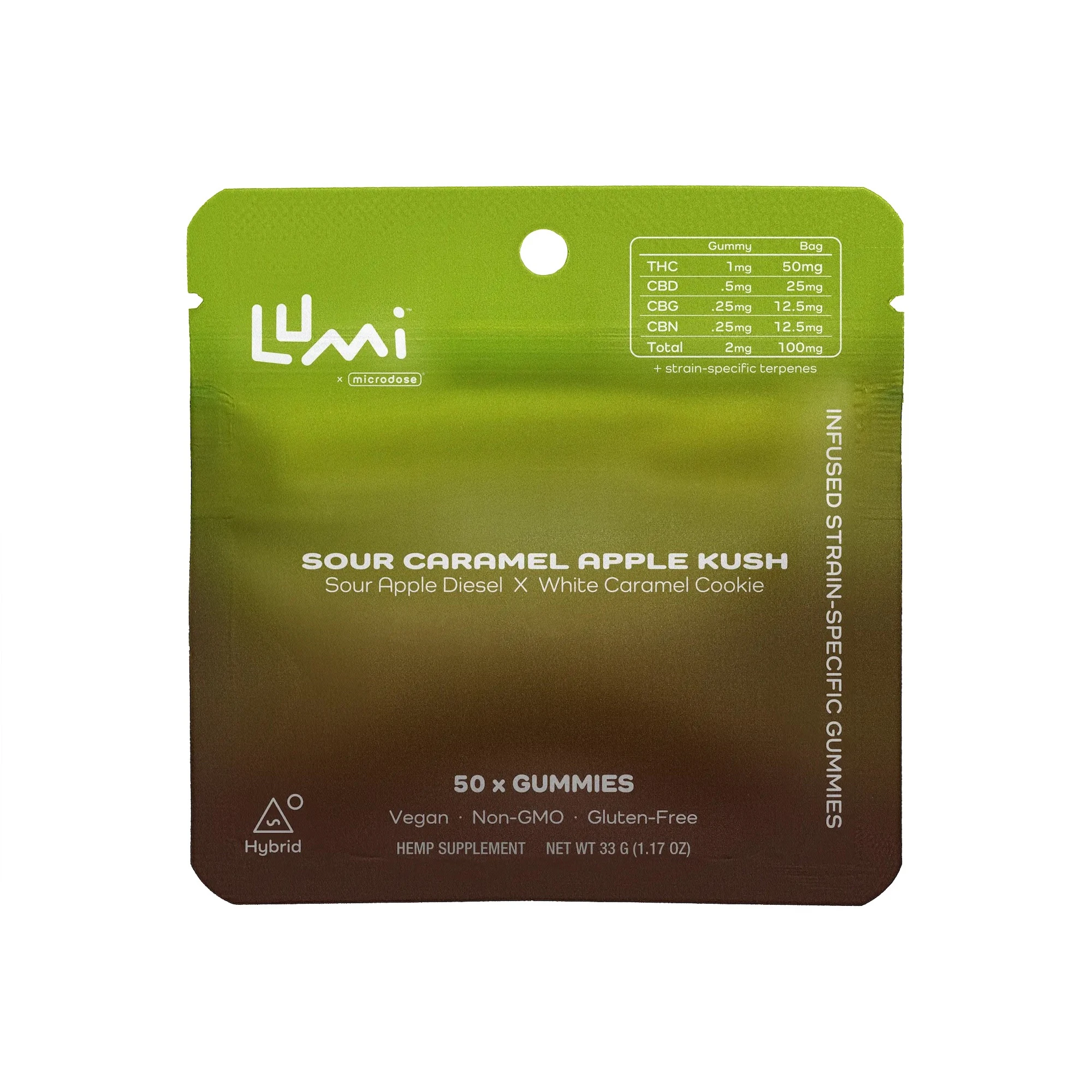 Lumi Gummies - Sour Caramel Apple Kush | Hybrid 10ct Minis Main Image