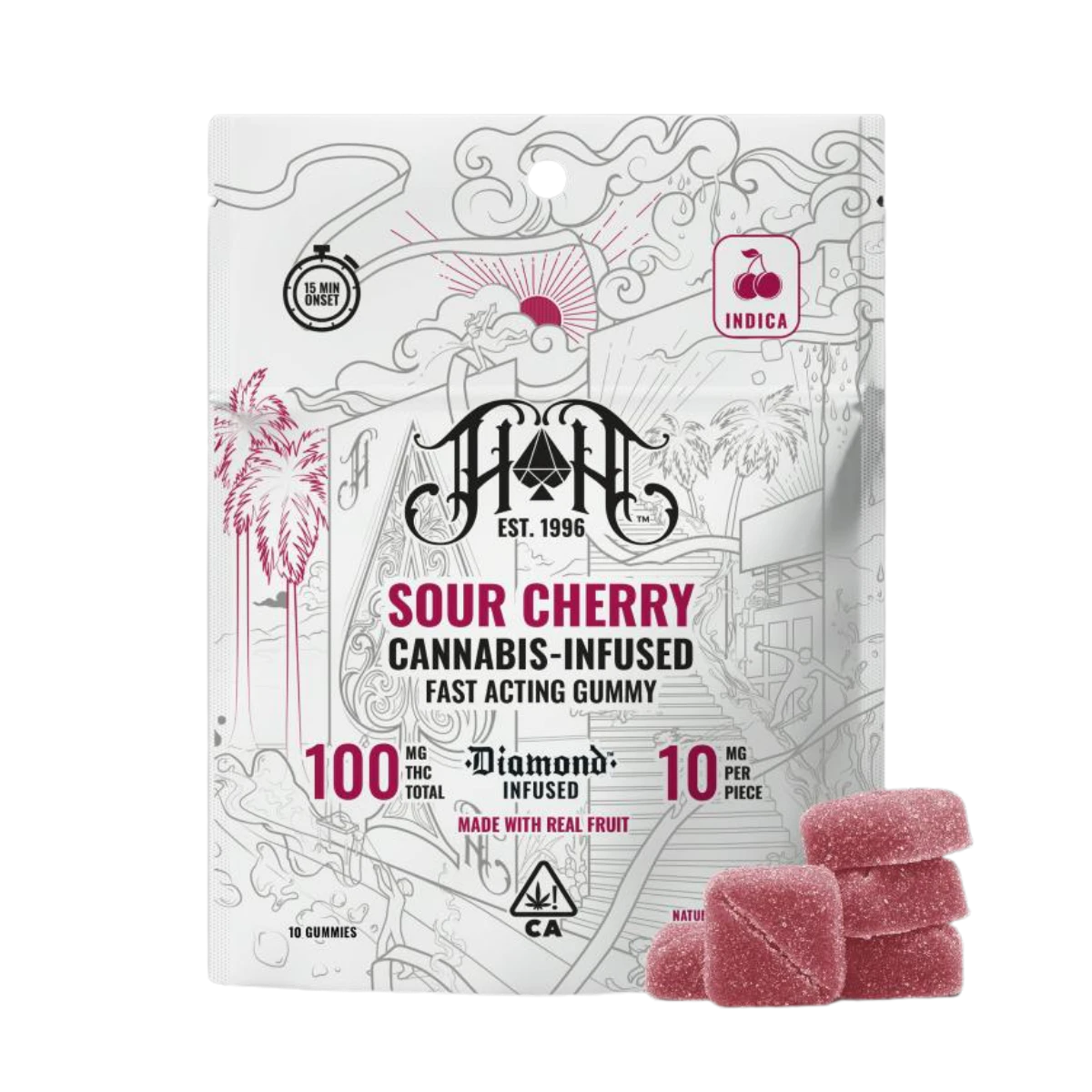 Heavy Hitters - Sour Cherry (I) | Fast Acting 100mg Gummies | Heavy Hitters Main Image