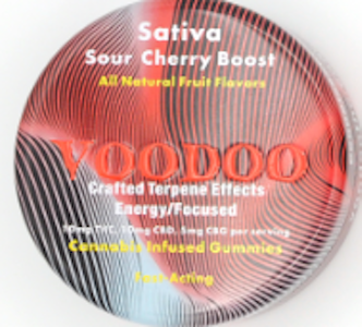 Voodoo - Voodoo-Sour Cherry-10mg THC-10mg CBD-5mg CBG-200mg