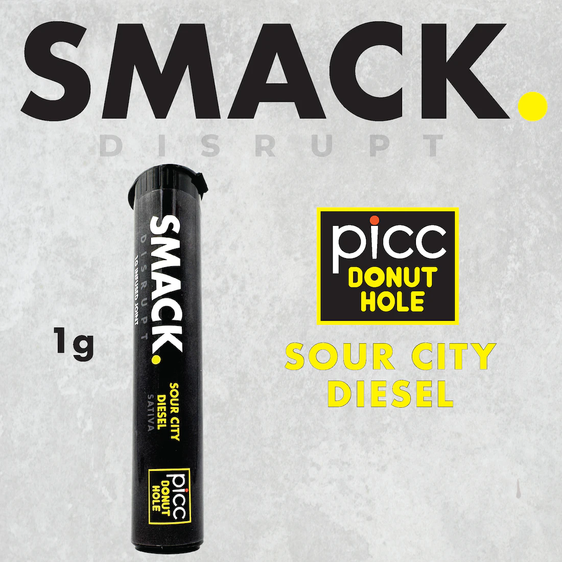 SMACK - Sour City Diesel Live Resin Infused Donut Hole | 1g Main Image