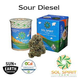 Sol Spirit - Sol Spirit | Sour Diesel | Sungrown Flower | 1/8oz