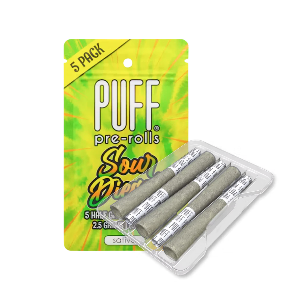 PUFF - Sour Diesel (S) | .5g 5pk Prerolls | Puff Main Image