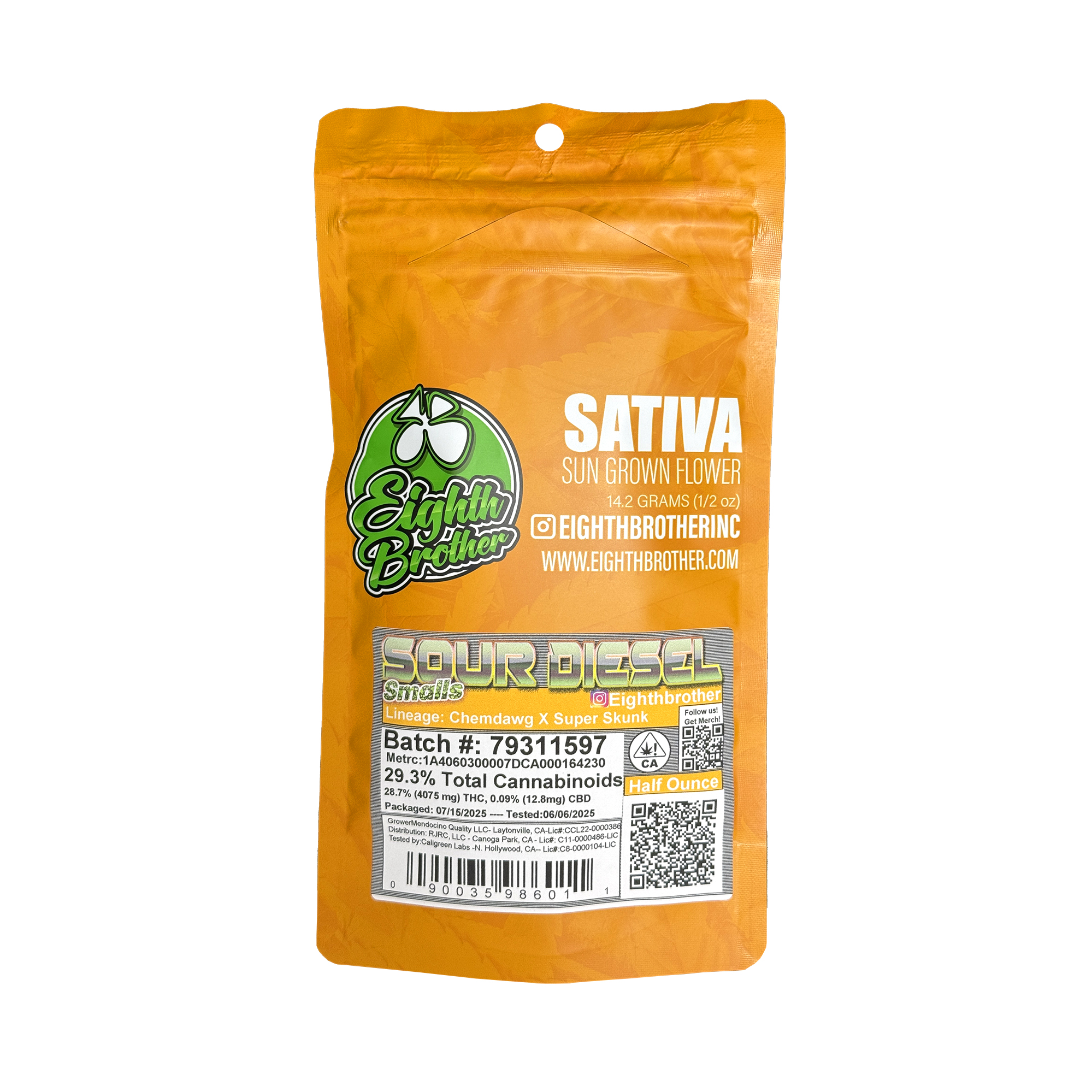 Eighth Brother Sour Diesel Smalls Flower 14.0g