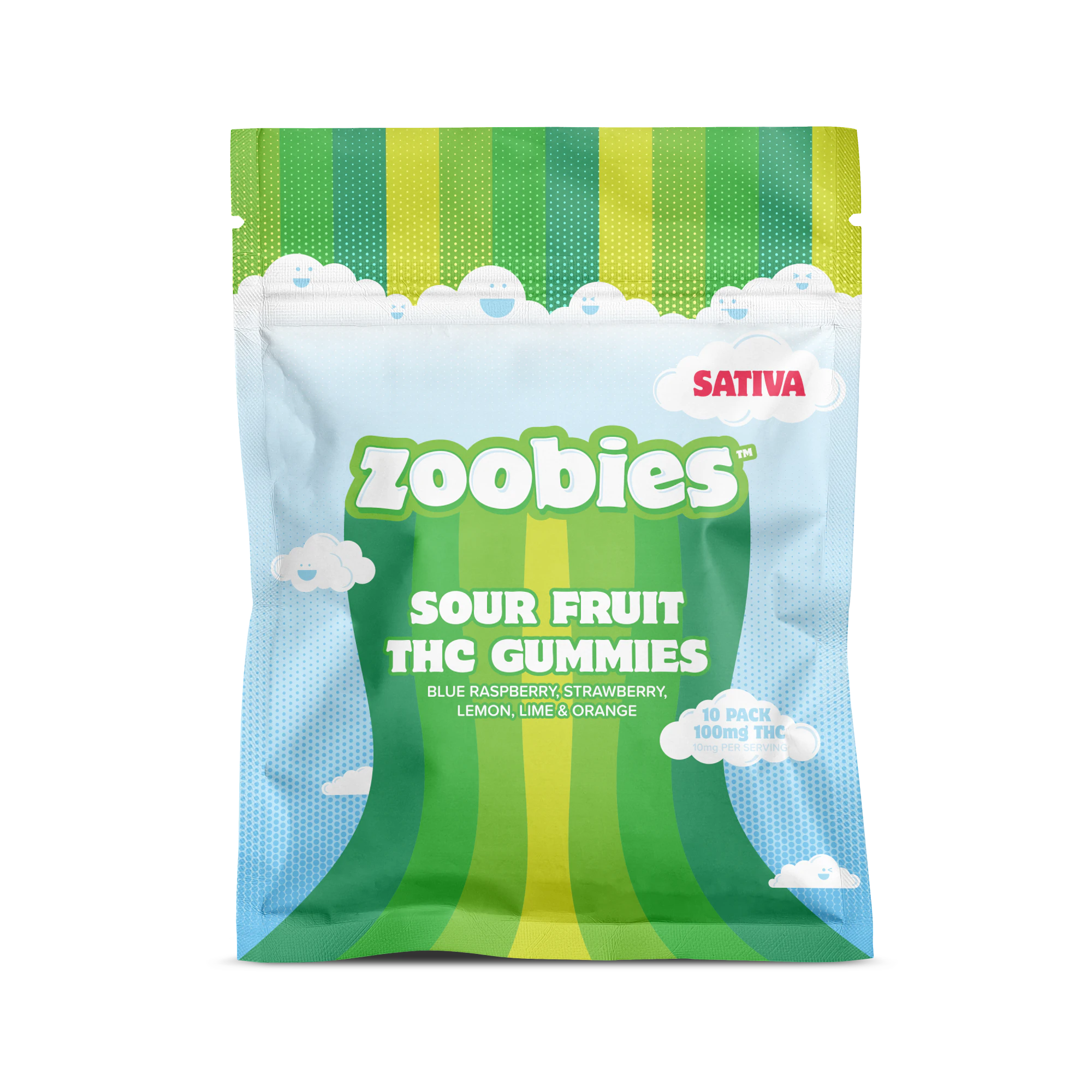 Zoobies - Sour Fruit THC Gummies (Sativa) 10pk 100mg Main Image