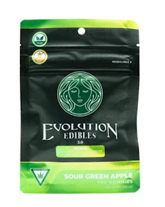 Evolution 3.0 - Evolution-Edibles 3.0-Sour Green Apple-200mg-10 pieces