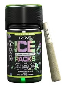 ROVE - Rove | PreRolls | Rosin Diamond Hash Infused | Sour Lime Haze | 2.5g | 5PK