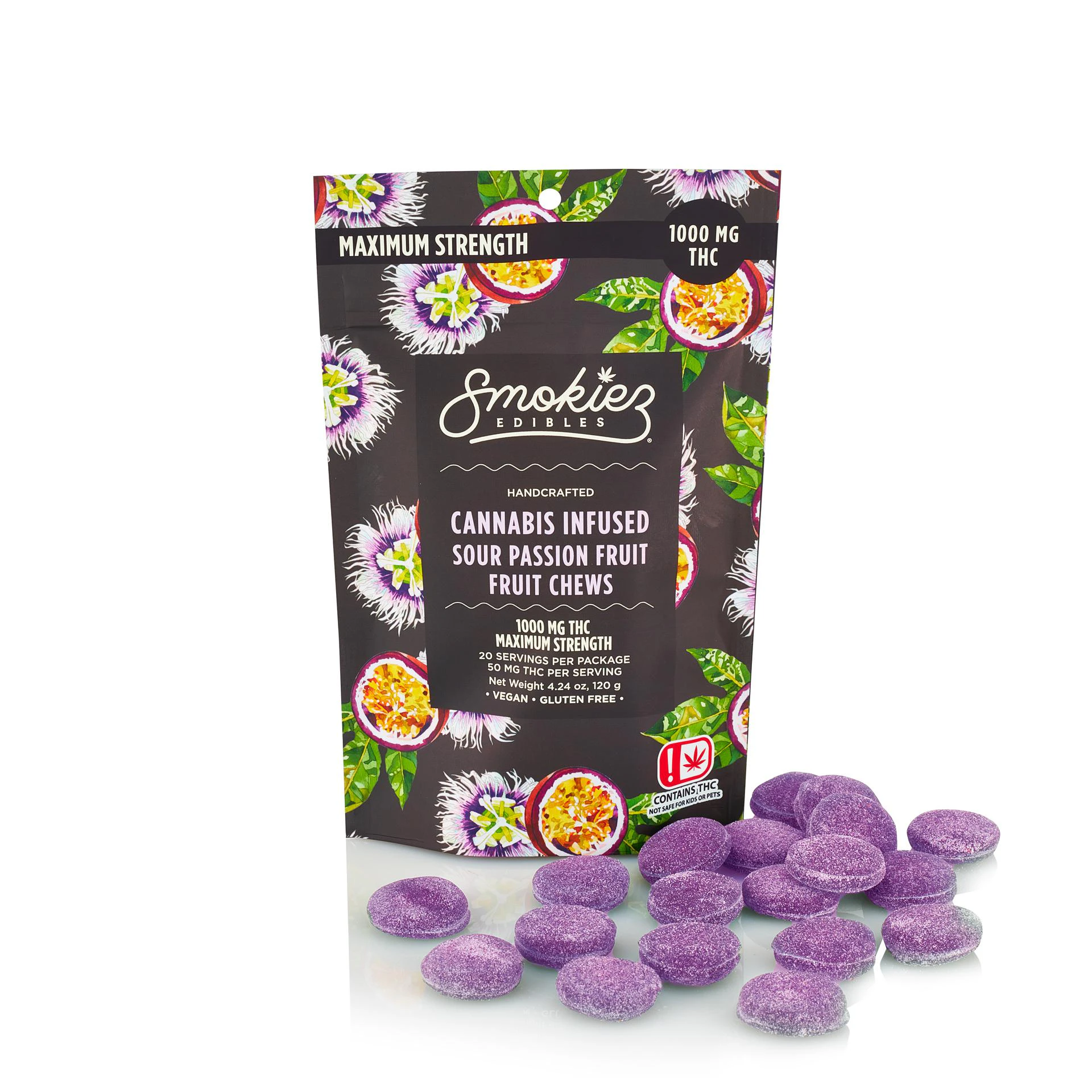 SMOKIEZ - Sour Passion Fruit (1,000mg) Gummies (I) Main Image