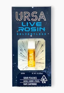 URSA EXTRACTS - URSA 1g Sour Peaches Live Rosin Cartridge